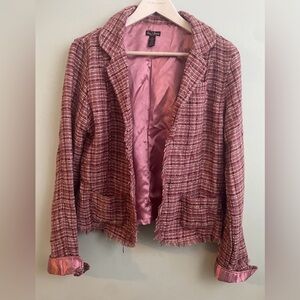 Steve & Barry's Pink Plaid Blazer